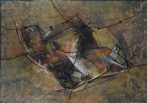 Salvatore Provino : Combustione  (1992)  - Olio su tela - Auction Autori dell'800-900, Arte moderna e contemporanea - I - Galleria Pananti Casa d'Aste