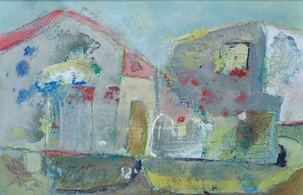 Manlio Bacosi : Paesaggio  (1976)  - Tecnica mista su cartone telato - Auction Autori del XIX e XX sec. - I - Galleria Pananti Casa d'Aste