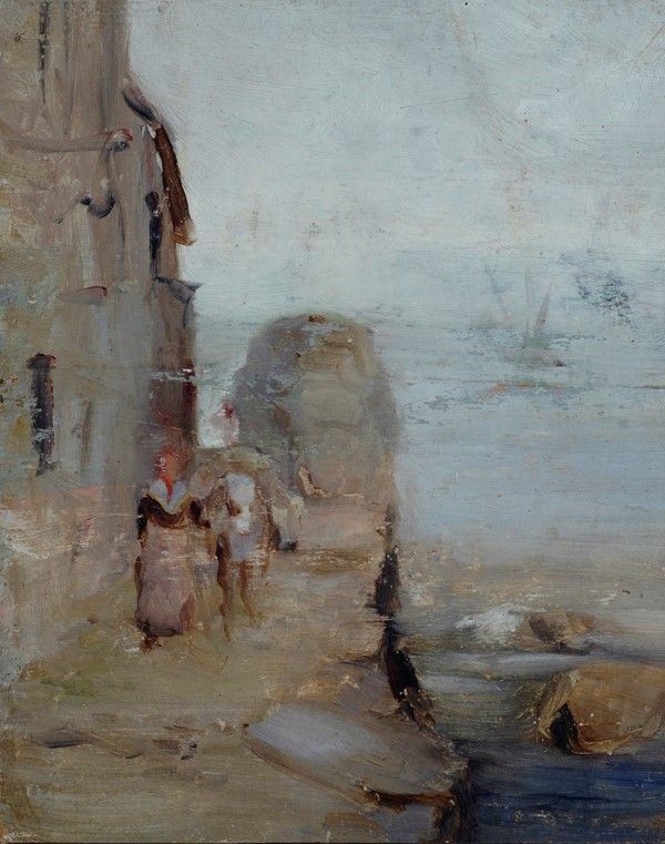 Telemaco Signorini - Paesaggio con Figura