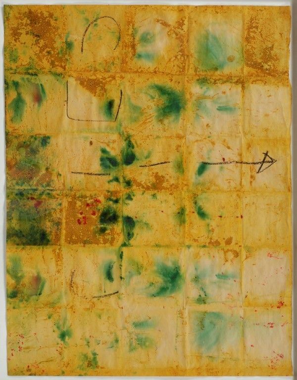 Renata Boero : Cromogramma  (anni '70)  - Colori vegetali su carta - Asta Arte di ricerca per la ricerca - Galleria Pananti Casa d'Aste