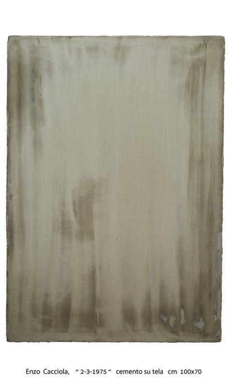 Enzo Cacciola : 2-3-1975  (1975)  - Cemento su tela - Asta Arte di ricerca per la ricerca - Galleria Pananti Casa d'Aste