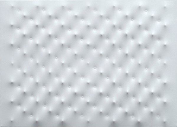Enrico Castellani : Superificie Bianca  (2014)  - Acrilico su tela a rilievo - Asta Arte di ricerca per la ricerca - Galleria Pananti Casa d'Aste