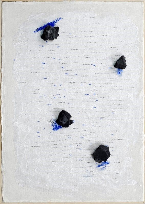 Marco Gastini : Per Bernardè  (2015)  - Tecnica mista e ardesua su carta intelata - Asta Arte di ricerca per la ricerca - Galleria Pananti Casa d'Aste
