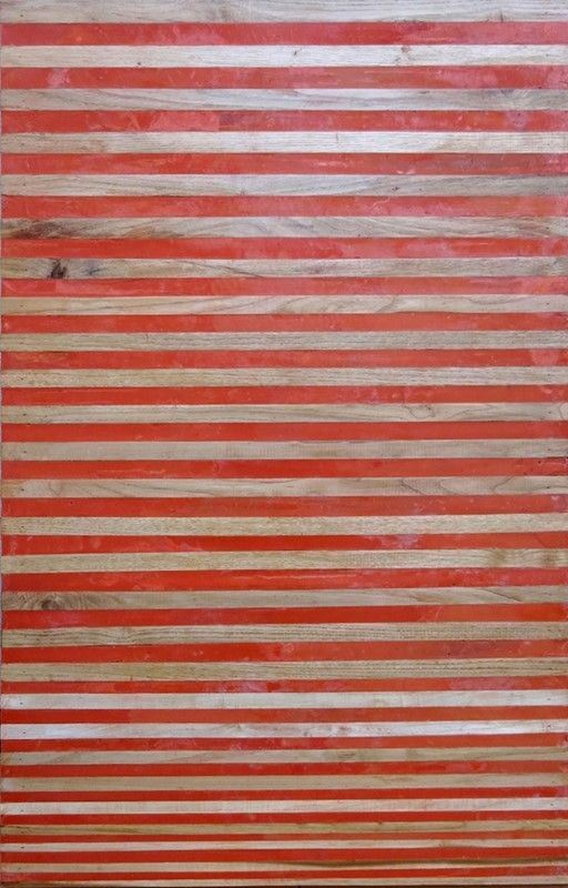 Eugenio Giliberti : Rosso arancio  (2012)  - Legno e cera pigmentata - Asta Arte di ricerca per la ricerca - Galleria Pananti Casa d'Aste