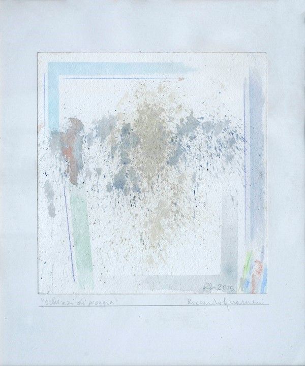 Riccardo Guarneri : Schizzi di pioggia  (2015)  - Acquerello su carta - Asta Arte di ricerca per la ricerca - Galleria Pananti Casa d'Aste