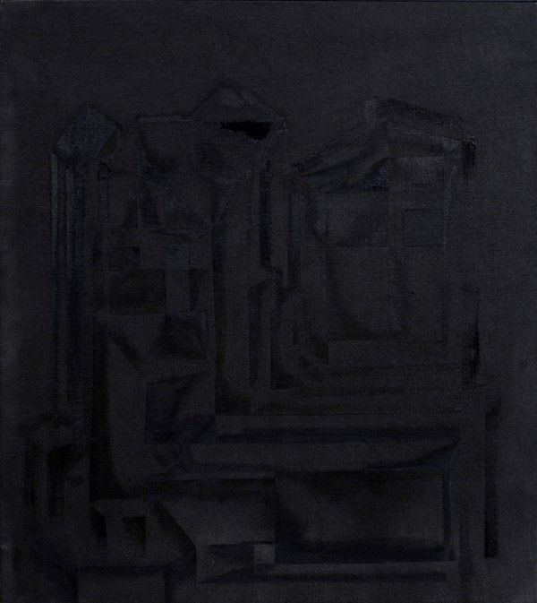 Marcello Jori : Nero su nero  (2016)  - Olio nero su tela nera - Auction Arte di ricerca per la ricerca - Galleria Pananti Casa d'Aste