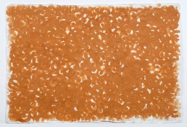 Luigi Mainolfi : Polvere  (2012)  - Tecnica mista  su carta fatta a mano - Asta Arte di ricerca per la ricerca - Galleria Pananti Casa d'Aste
