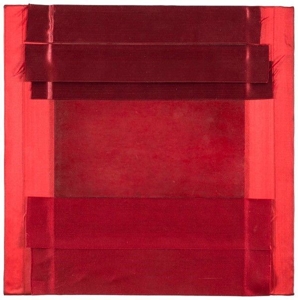 Renzogallo : Rosso  (2014)  - Smalto, raso, legno - Asta Arte di ricerca per la ricerca - Galleria Pananti Casa d'Aste