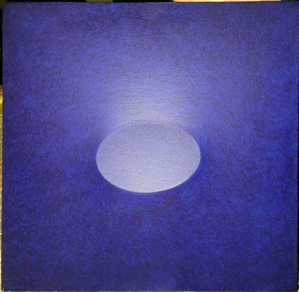 Turi Simeti : Un ovale blu  (2015)  - Acrilico su tela sagomata - Auction Arte di ricerca per la ricerca - Galleria Pananti Casa d'Aste
