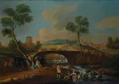 Paesaggio con Ponte e Figure