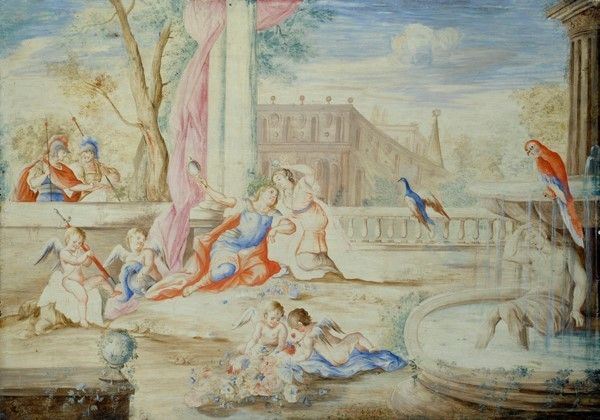 Scuola Fiamminga, Fine XVIII Sec. - Rinaldo e Armida