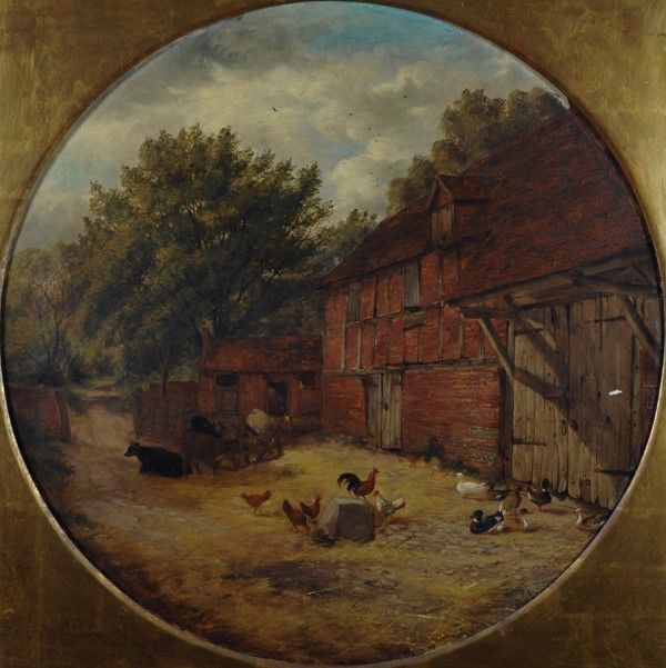 John Joseph Hughes : Fattoria  (1863)  - Olio su tela - Auction Autori dell'800-900, Arte moderna e contemporanea - I - Galleria Pananti Casa d'Aste