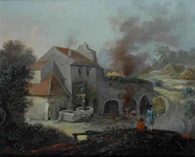 Paesaggio con Casa e Figure