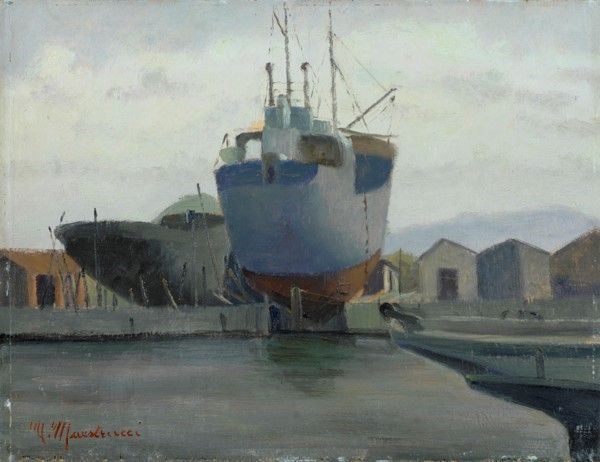Umberto Maestrucci - Navi in cantiere