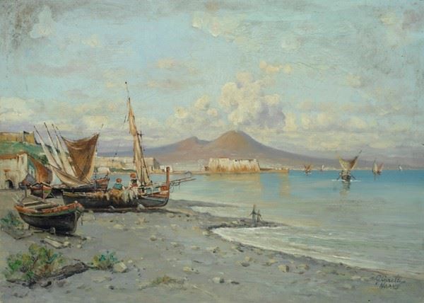 Giuseppe Carelli - Pescatori a Mergellina