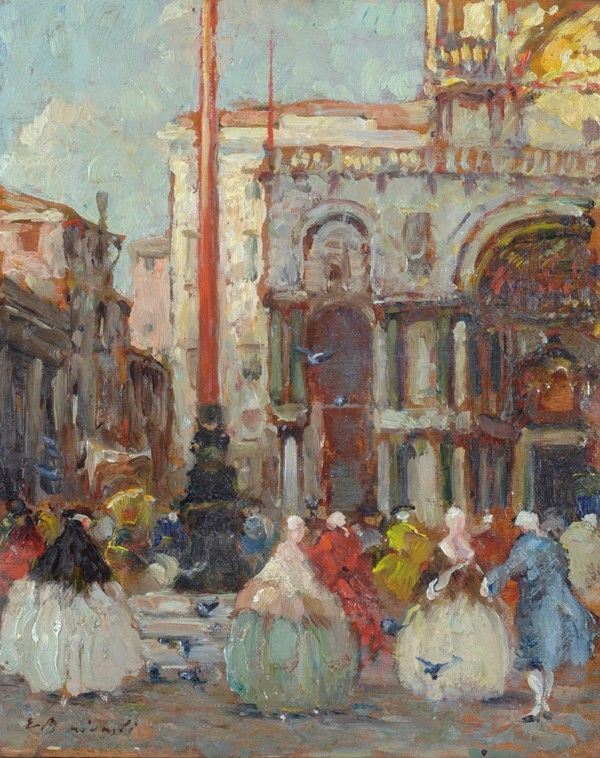 Eugenio Bonivento - Angolo della Chiesa di San Marco a Venezia