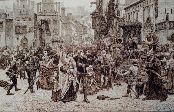 Carl Gustaf Hellqvist - La Città di Visby Paga il Suo Tributo a Valdemar Atterdag