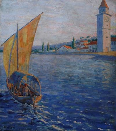 Paesaggio Lacustre con Barca