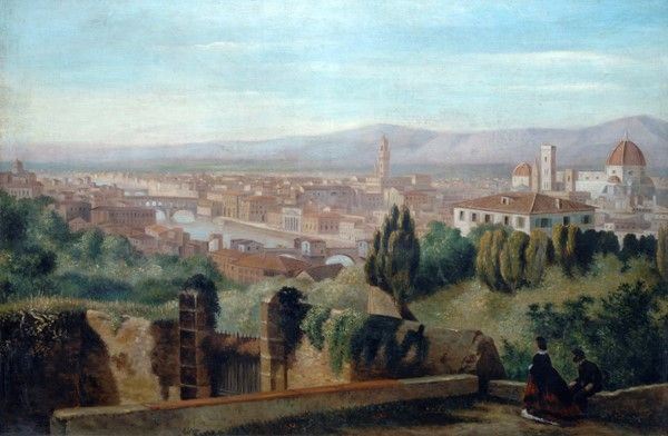 Anonimo, XIX sec. - Veduta di Firenze