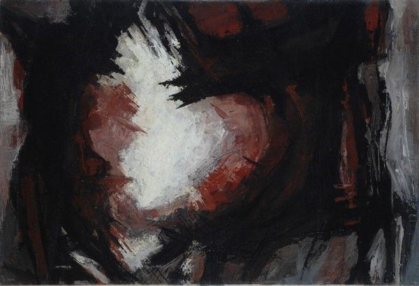 Gualtiero Nativi : Minaccia  (1962)  - Olio e smalto su tela - Auction Autori del XIX e XX sec. - I - Galleria Pananti Casa d'Aste