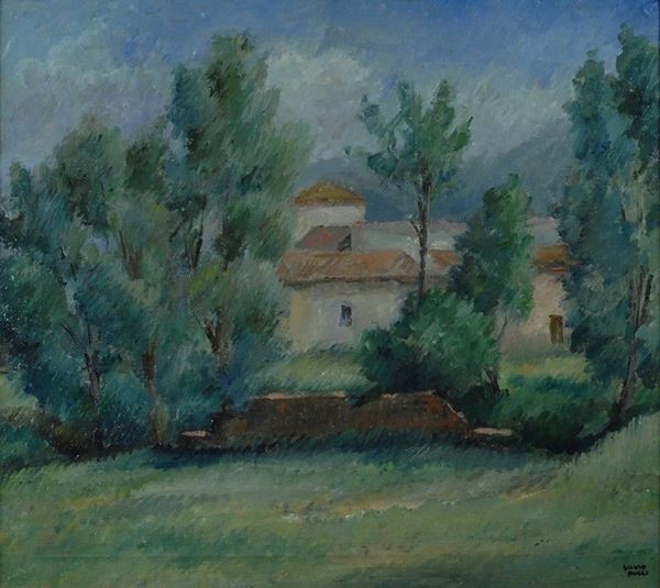 Silvio Pucci - Paesaggio con case