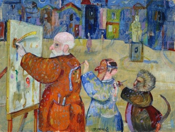 Antonio Possenti - Autoritratto con Imitatori