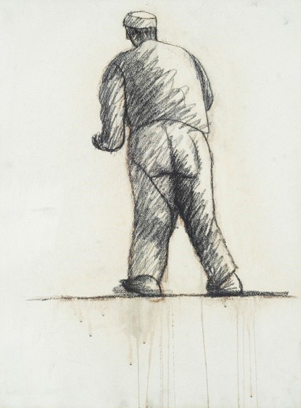 Ottone Rosai - Figura di schiena