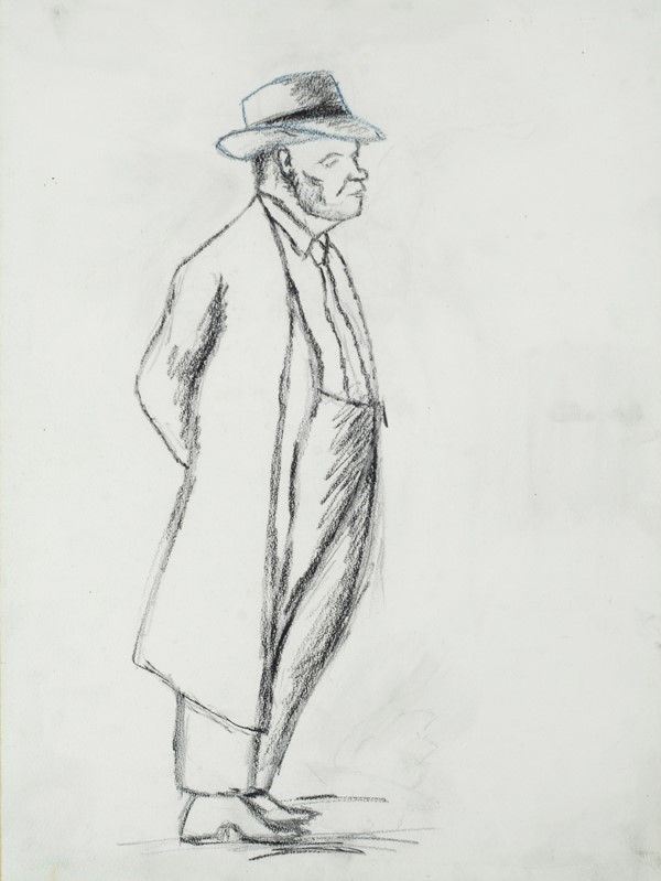 Ottone Rosai - Uomo con Cappello