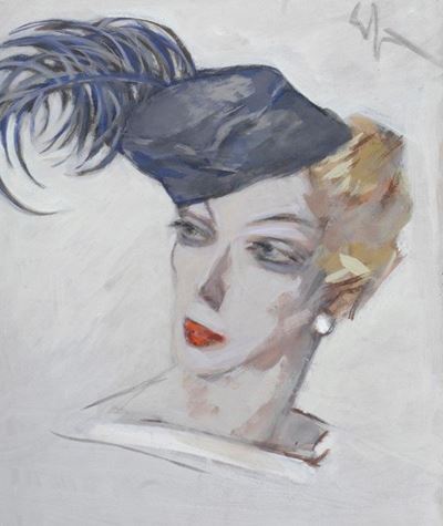Volto di Donna con Cappellino