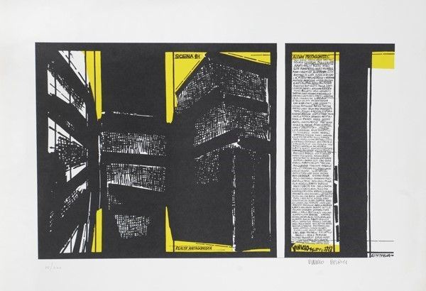 Vinicio Berti : Realtà Antagonista  - Serigrafia - Auction Grafica ed edizioni - Galleria Pananti Casa d'Aste