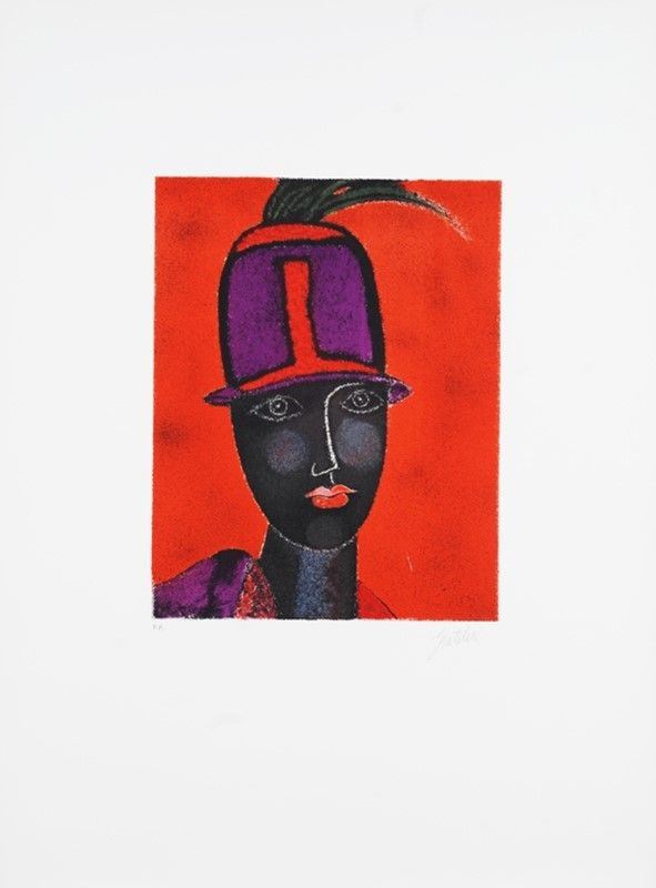 Franco Gentilini - Donna con cappello