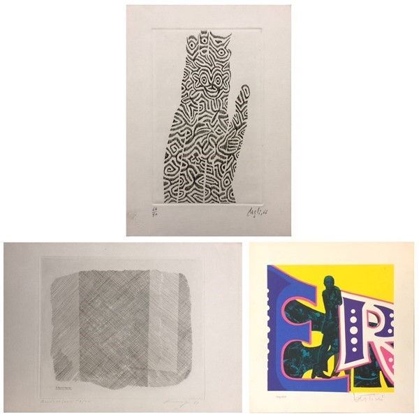 AA. VV. : Tre opere di grafica  - Auction Grafica ed edizioni - Galleria Pananti Casa d'Aste