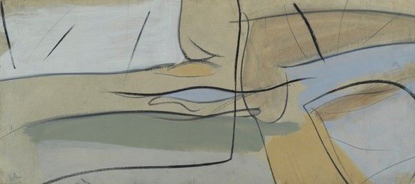 Renato Volpini : Composizione  (1964)  - Tecnica mista su tela - Asta Autori del XIX e XX sec. - I - Galleria Pananti Casa d'Aste