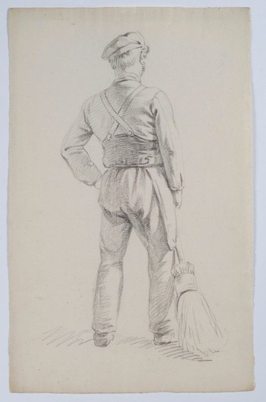 Scuola Lombarda, XIX Sec. - Uomo di Spalle