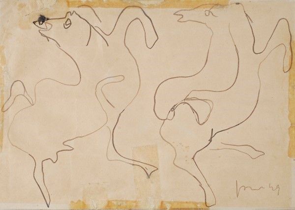 Lucio Fontana - Due Cavalli