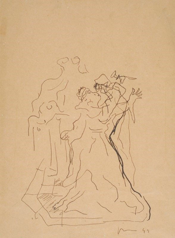 Lucio Fontana : Studio per ceramica  (1944)  - Inchiostro su carta - Auction Antiquariato - I - Galleria Pananti Casa d'Aste
