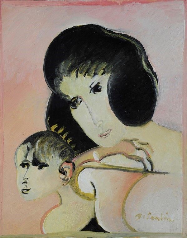 Remo Brindisi : Senza titolo  - Olio su tela - Asta Autori del XIX e XX sec. - I - Galleria Pananti Casa d'Aste