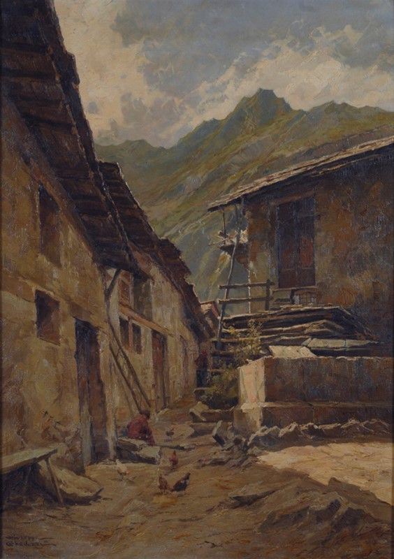 Giuseppe Gheduzzi - Case rustiche e lavatoio a Valtornenza