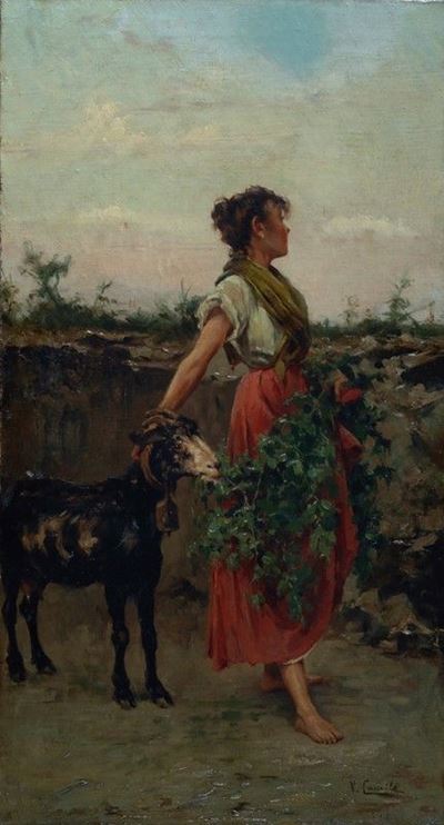 Contadinella con Capra