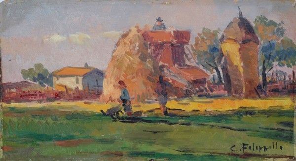 Cafiero Filippelli - Paesaggio con covoni