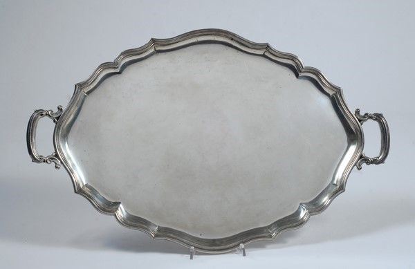 Vassoio in argento, XX secolo