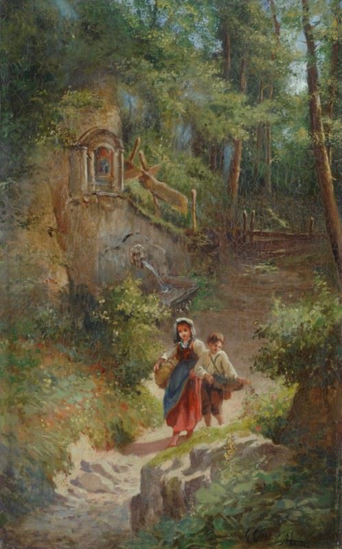 Gaetano Capone - Bambini nel bosco