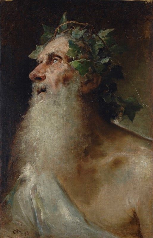 Domenico Morelli : Testa di filosofo  - Olio su tela - Auction Autori del XIX e XX sec. - I - Galleria Pananti Casa d'Aste
