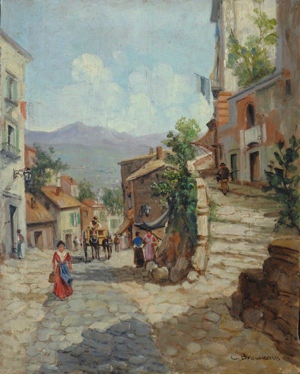Carlo Brancaccio - Scena di paese