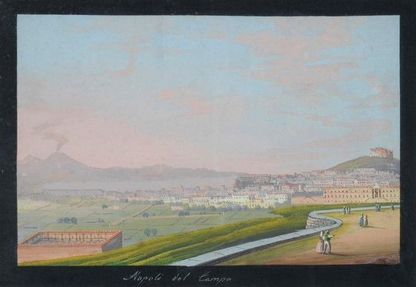 Anonimo, XIX Sec. - Napoli dal Campo