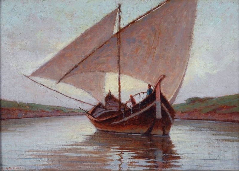 Renuccio Renucci - Barcone sul Fiume