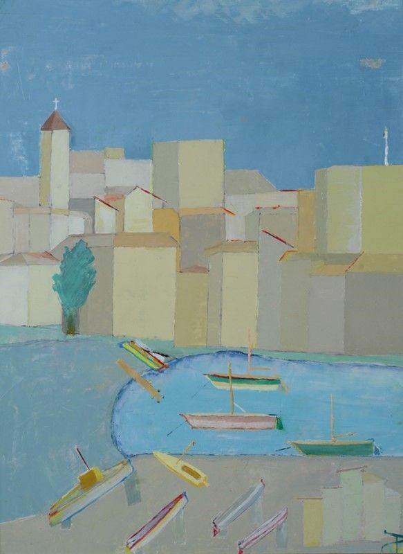 Paolo Caselli Watzon : Presto a Boccadasse  (2005)  - Olio su masonite - Auction Autori del XIX e XX sec. - I - Galleria Pananti Casa d'Aste