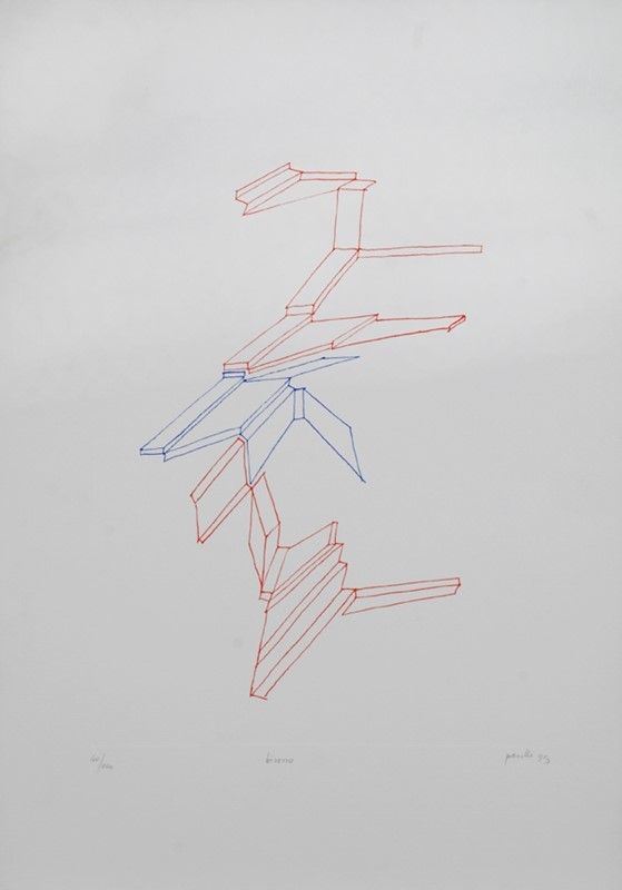 Achille Perilli : Birosso  (1995)  - Acquaforte - Asta GRAFICA ED EDIZIONI - Galleria Pananti Casa d'Aste