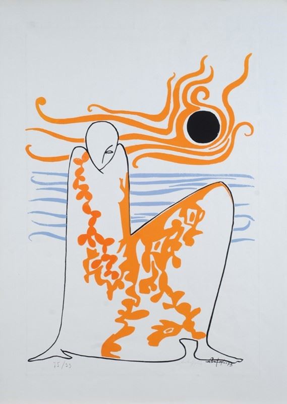 Antonio Trifoglio : Figura  (1973)  - Serigrafia - Asta GRAFICA ED EDIZIONI - Galleria Pananti Casa d'Aste