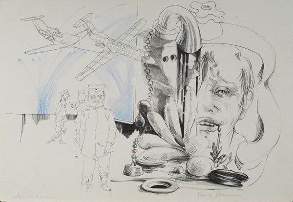 Franca Vannoni : Senza titolo  - Litografia ritoccata a mano - Asta GRAFICA ED EDIZIONI - Galleria Pananti Casa d'Aste